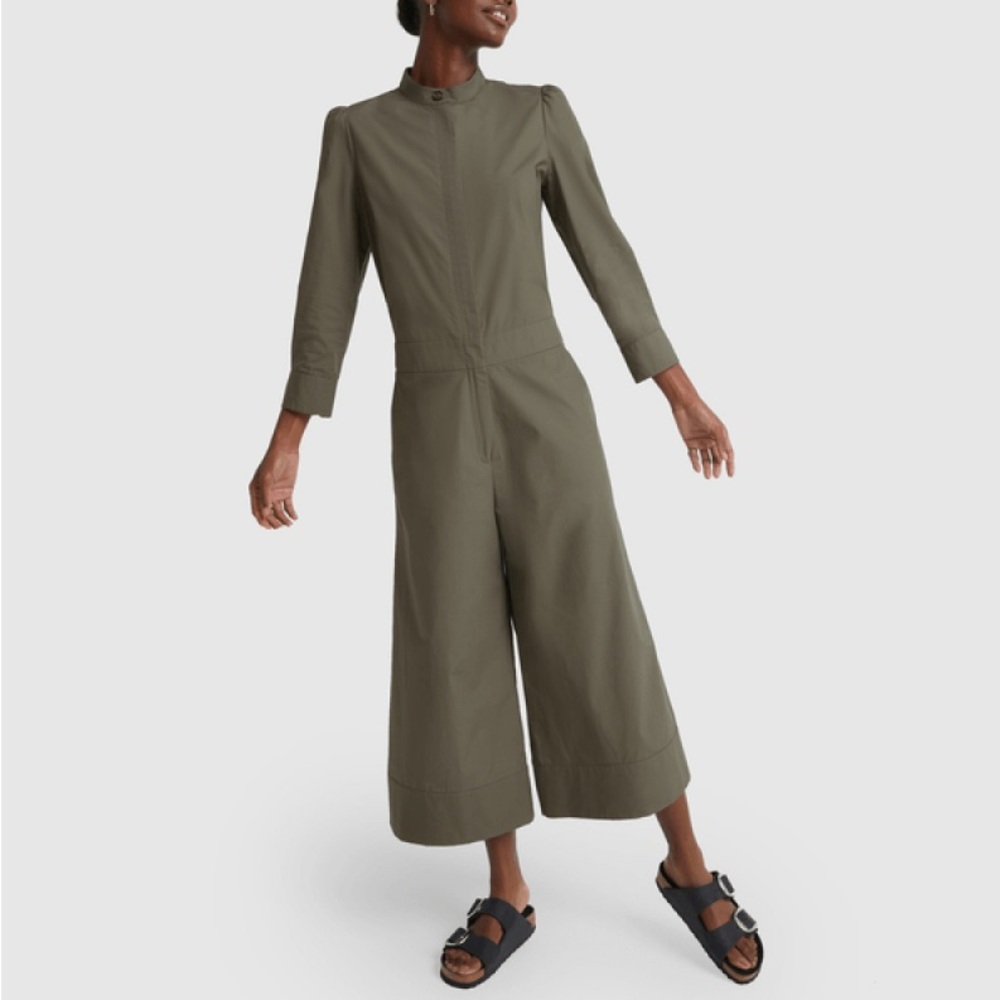 GWYN Blair Wide Leg Jumpsuit in Army Green - Picture 6 of 13